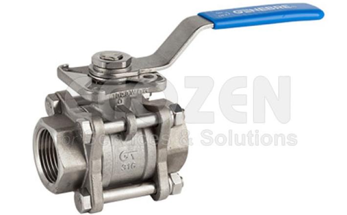 VAN BI 3 THÂN TAY GẠT REN INOX 